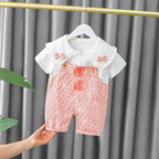 Conjunto Infantil Feminino Gola Lacinho