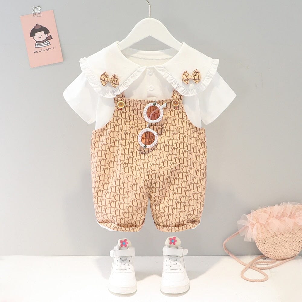 Conjunto Infantil Feminino Gola Lacinho