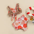 Biquíni Infantil Floral e Leopardo