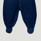 Macacão Bebê Recém Nascido Veludo Marinho