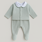 Conjunto Bebê 3 Peças Tricot Bordado Premium Elephant Green