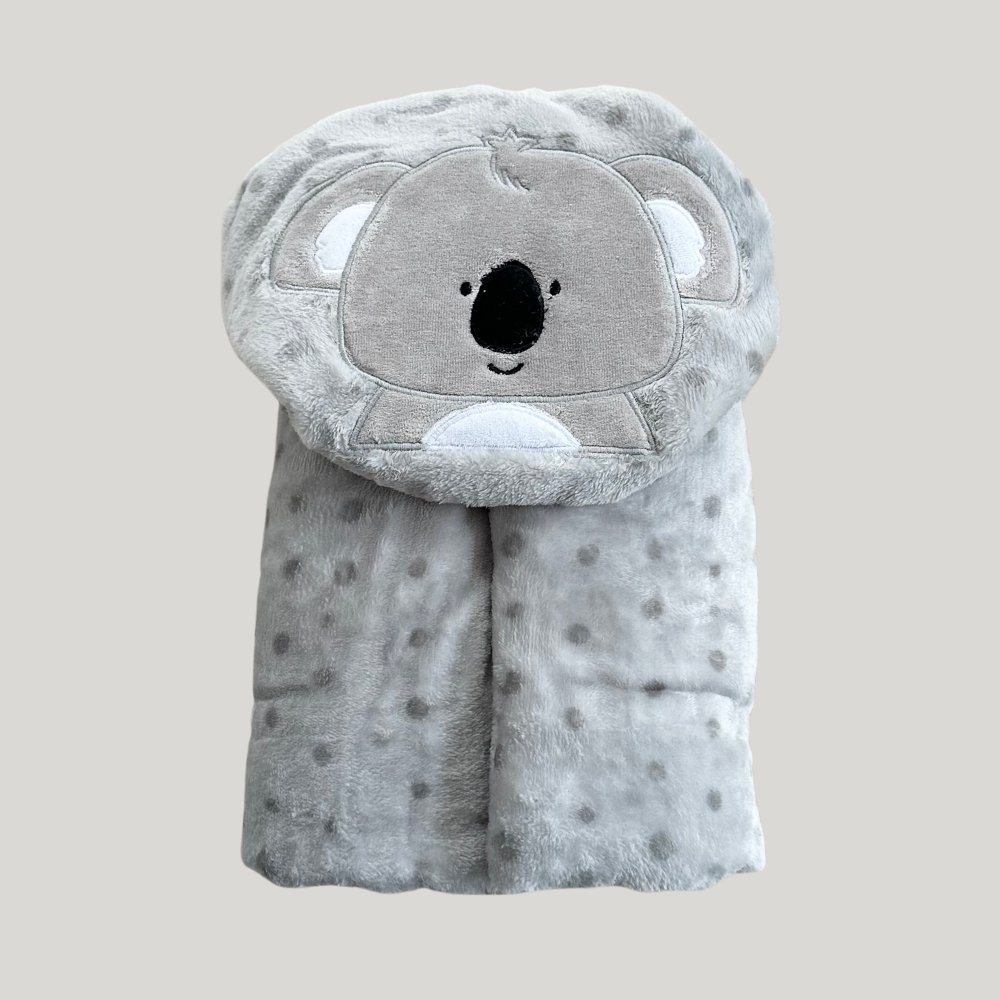 Cobertor Bebê Com Capuz Coala