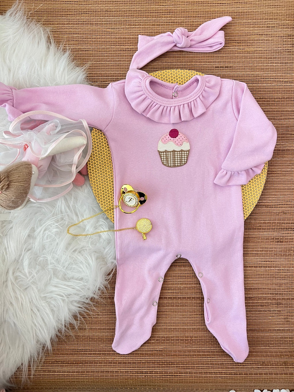 Macacão cap cup em fio egípcio