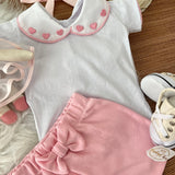 Corações rosa c/ borda rosa