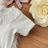 Pérolas c/shortinho lilás