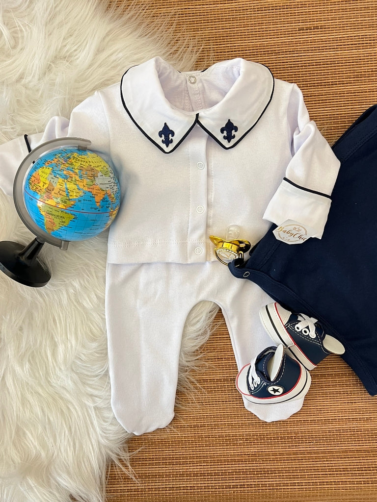 Kit saída maternidade Raian em fio egípcio