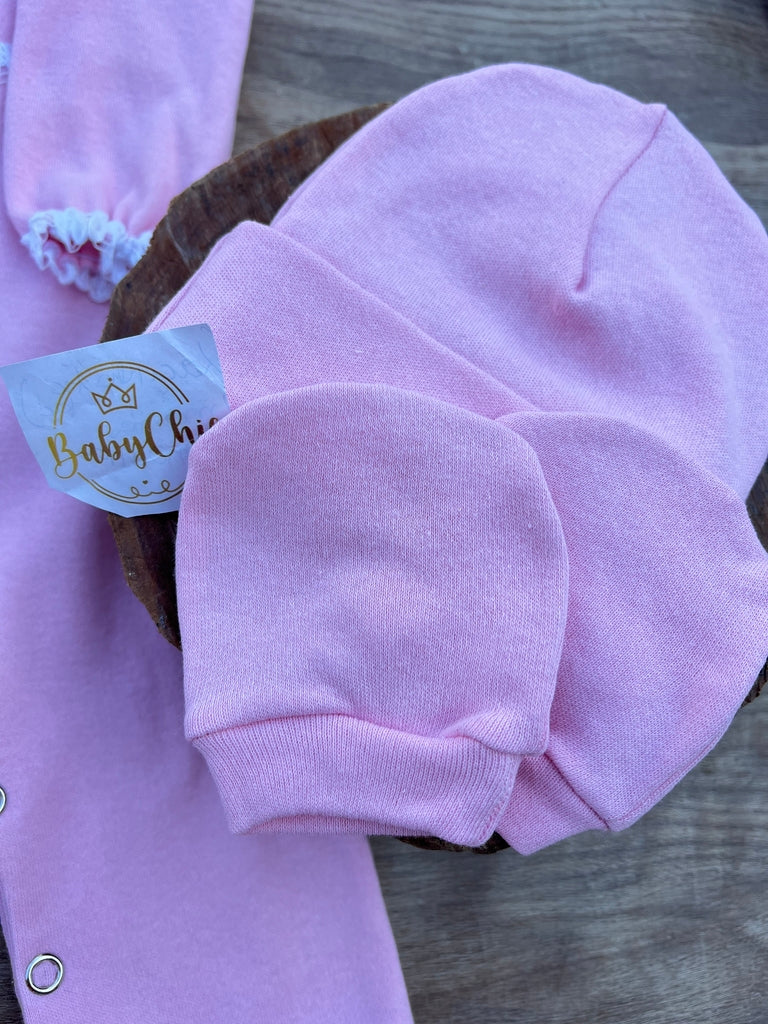 Kit touca e luvas em fio egípcio hipoalergênicos