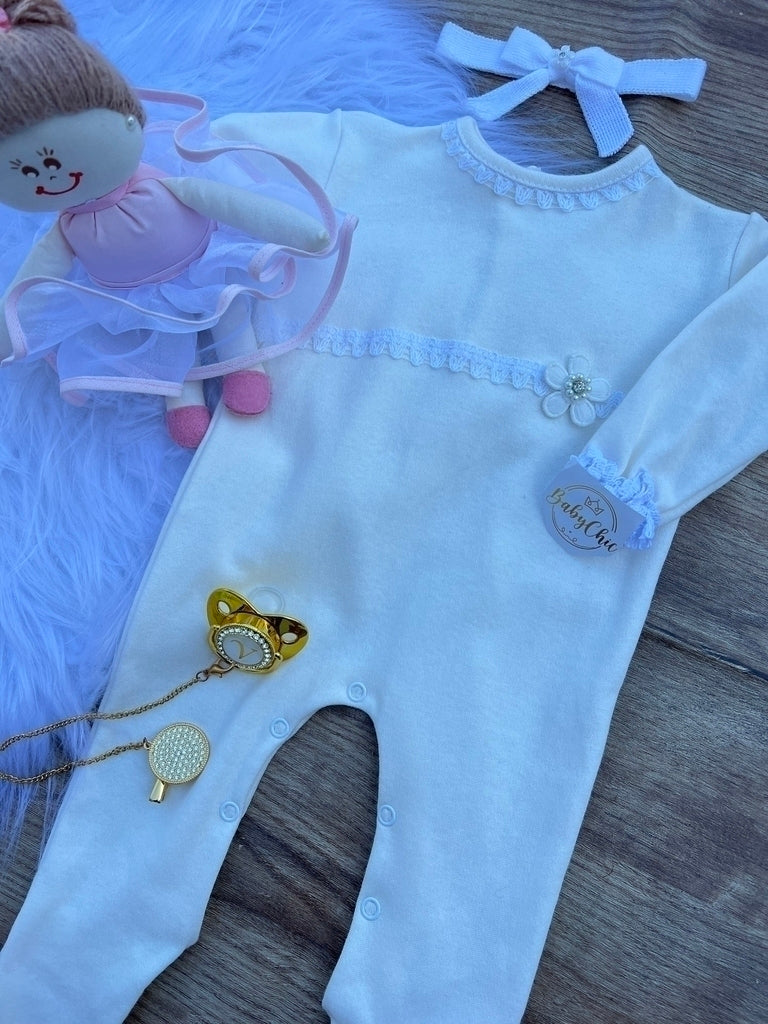 Macacão Luiza em fio egípcio hipoalergênicos