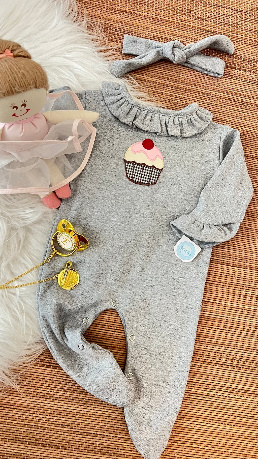 Macacão cap cup em fio egípcio