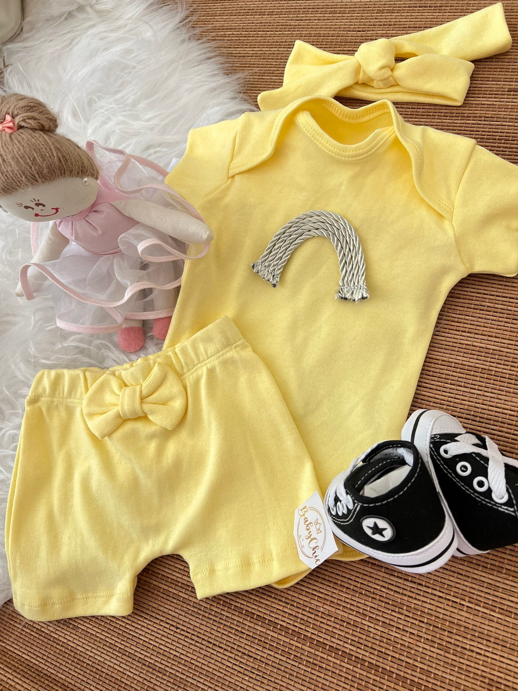 Kit basiquinho menina em fio egípcio