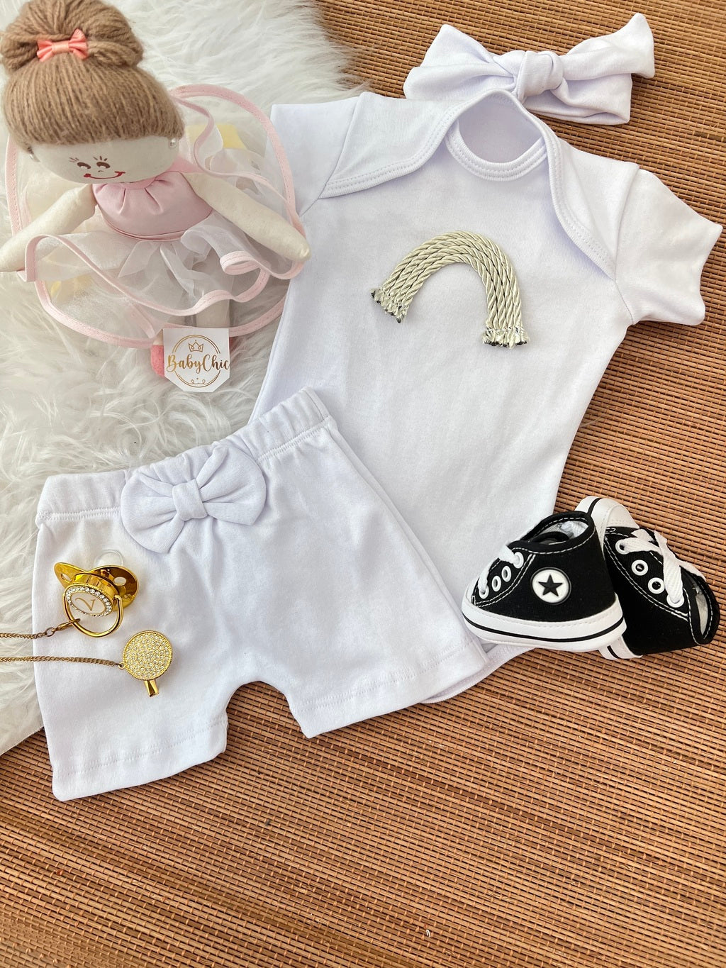 Kit basiquinho menina em fio egípcio