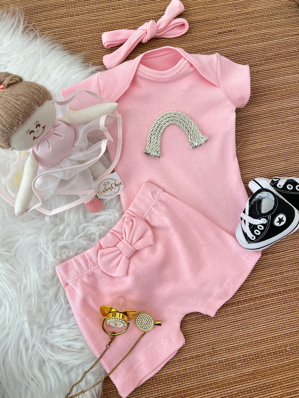 Kit basiquinho menina em fio egípcio