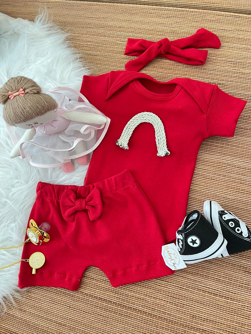 Kit basiquinho menina em fio egípcio