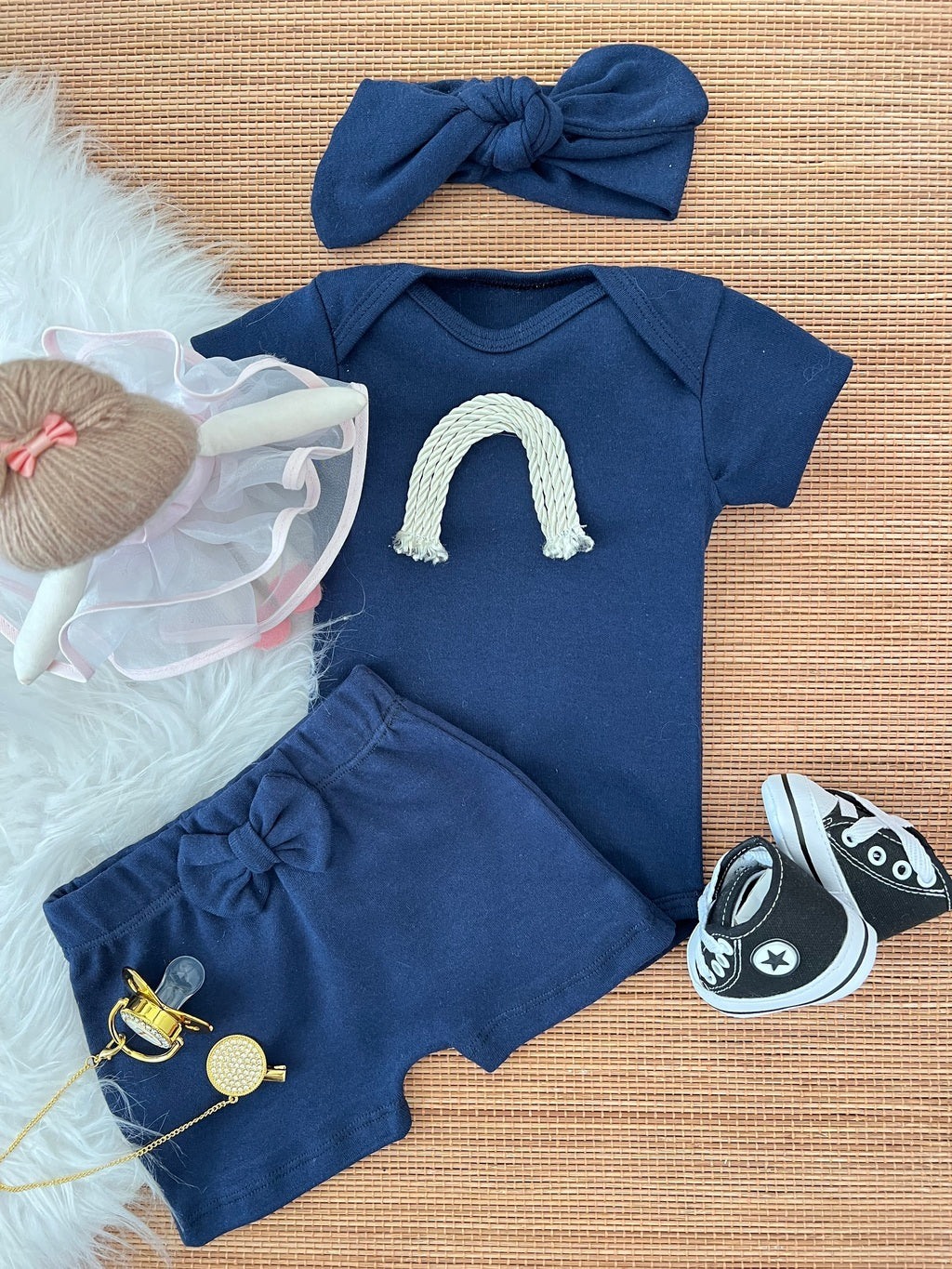 Kit basiquinho menina em fio egípcio