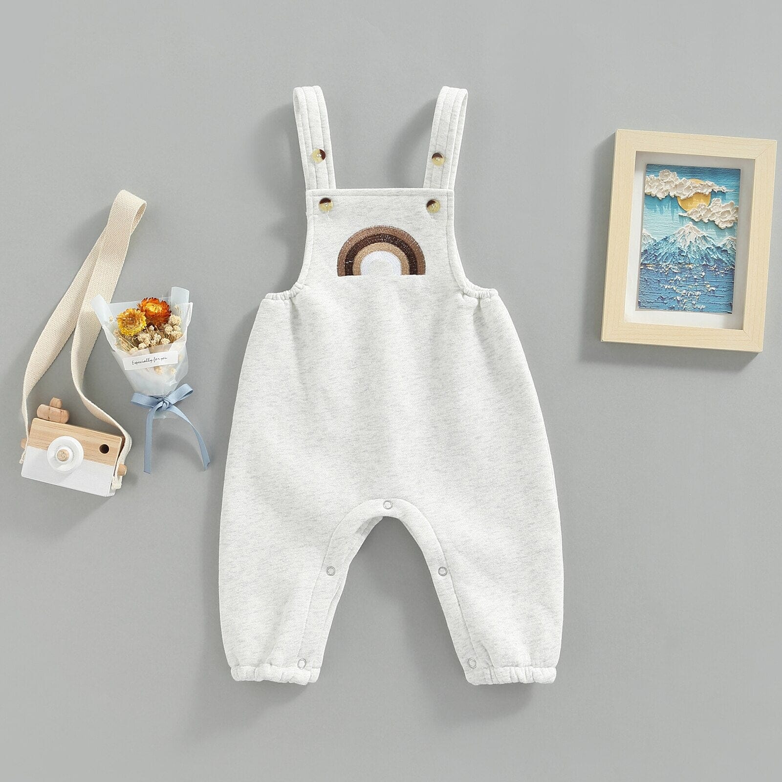 Jardineira Infantil Arco-íris