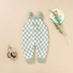 Jardineira Infantil Xadrez Bolsinho